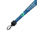 1/2" Recycled Color Match Lanyard w/ J Hook (Full Color)